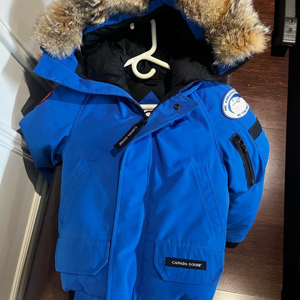 Canada Goose Blue Parka with Fur Trim EUC